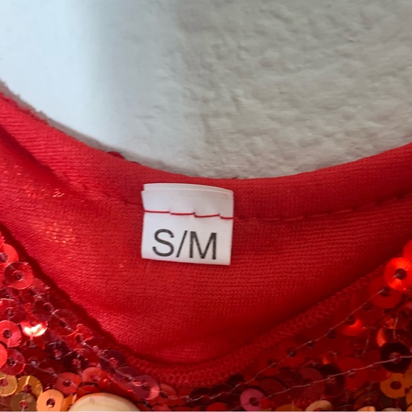 Sequins Ranbow Sleeveless Mini Dress size Small Mini Round Neck Costume Pride - Picture 6 of 12